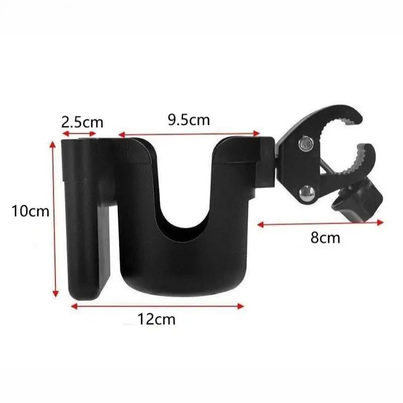 2-in-1 Stroller Cup & Phone Holder Universal Adjustable Anti-slip for Baby Stroller Pram Travel Shopping Outdoor Strolling