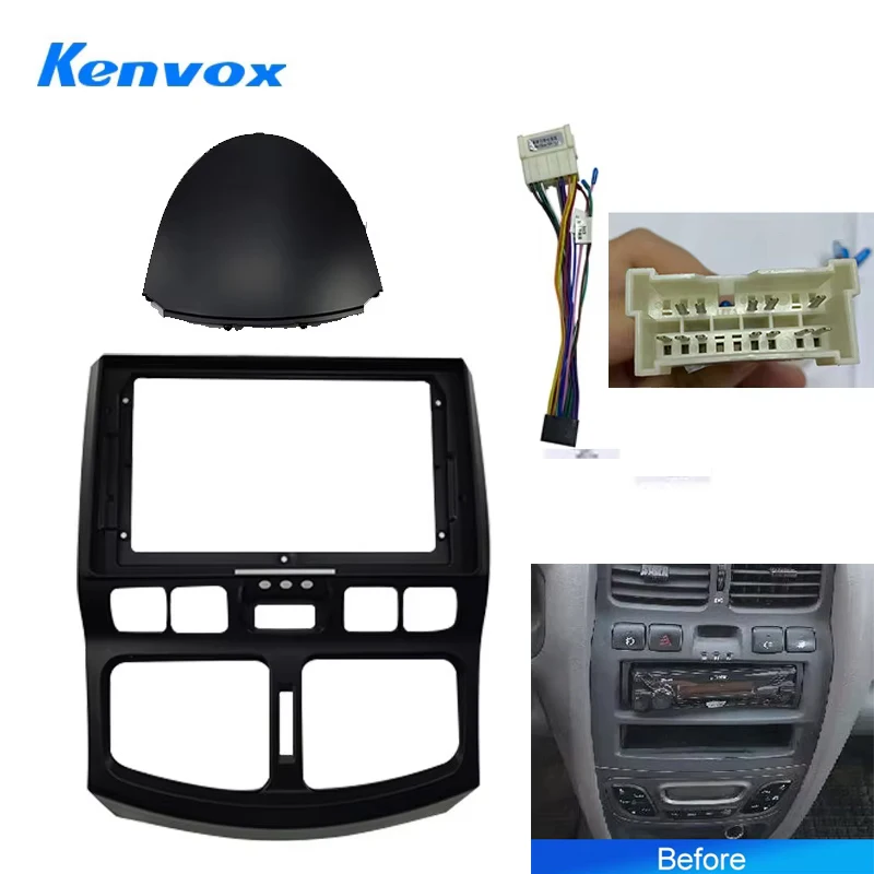 

Kenvox автомобильная рамка, адаптер для фасции, Android радиоприемник, комплект панели для крепления приборной панели для Hyundai Santa Fe Santafe 2000 2015