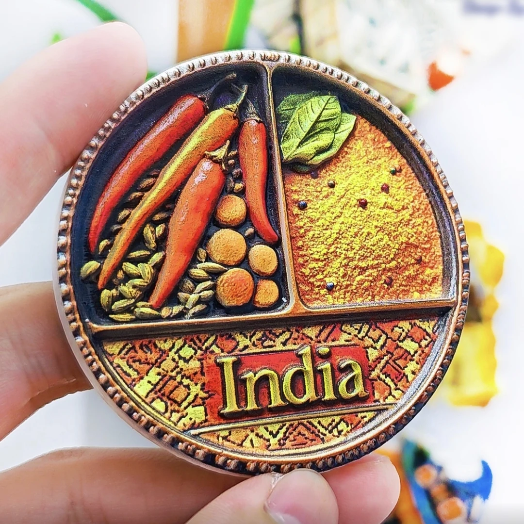 آسيا الهند تاج محل مومباي جايبور الراتنج ثلاثية الأبعاد مغناطيس الثلاجة السياحة تذكارية الثلاجة ملصق الحرف اليدوية هدية الديكور #5