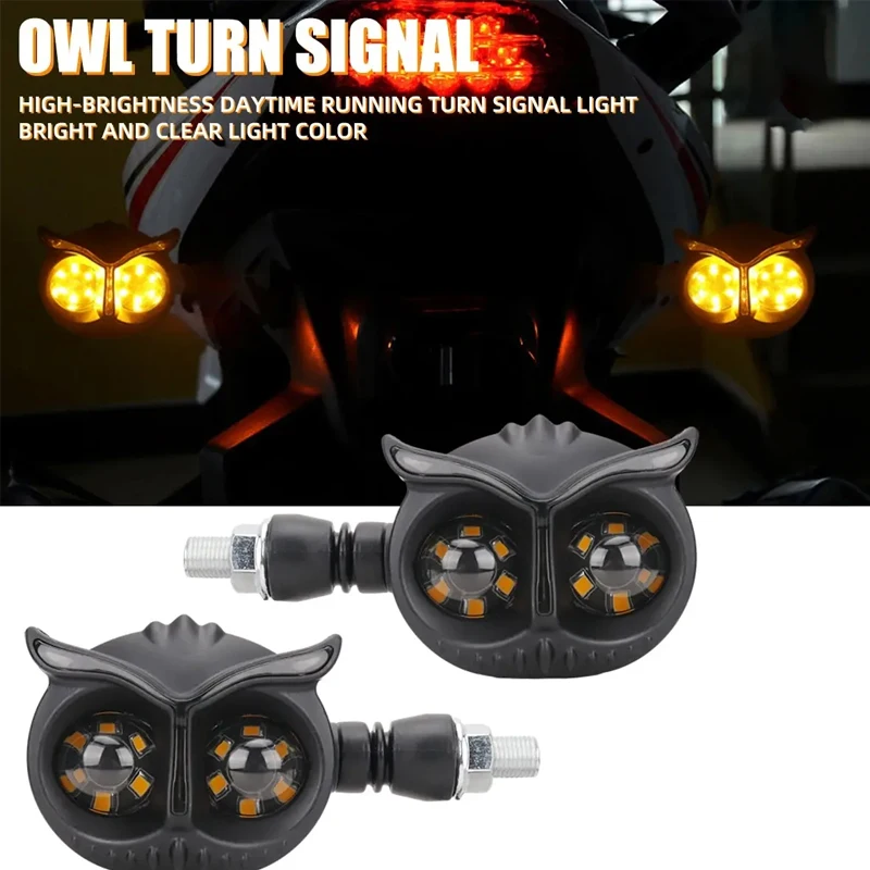 

Motorcycle Turn Signals LED spotlights Headlight Driving Light Owl for kawasaki z750 MOTO Foglights motorcycle accessories light