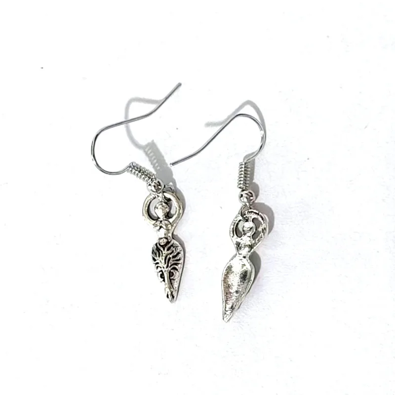 1pair Cute Celtics Wiccan Triple Moon Woman Goddess Earring for Women