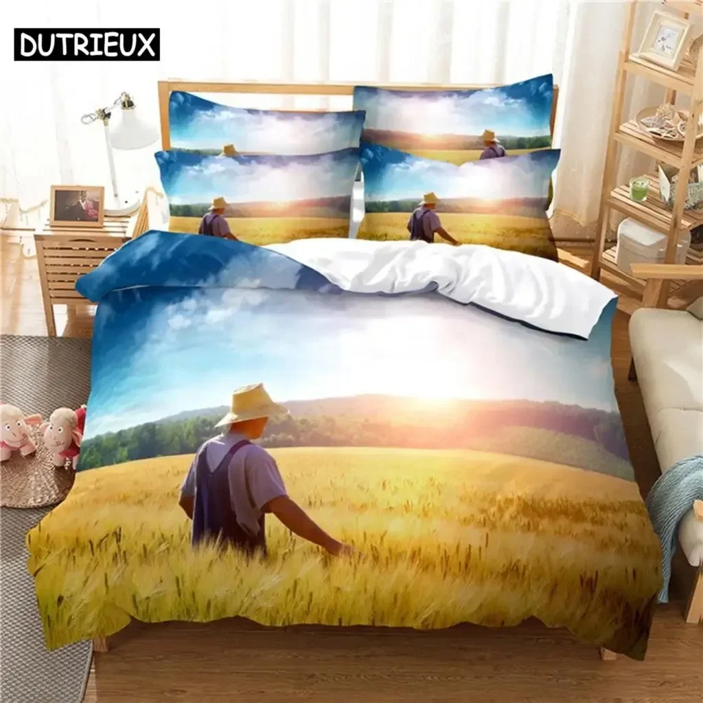 Beautiful  Scenery Comfortable Duvet Quilt Cover Pillowcase Bedding Set Children Bedroom Decoration Home Textile