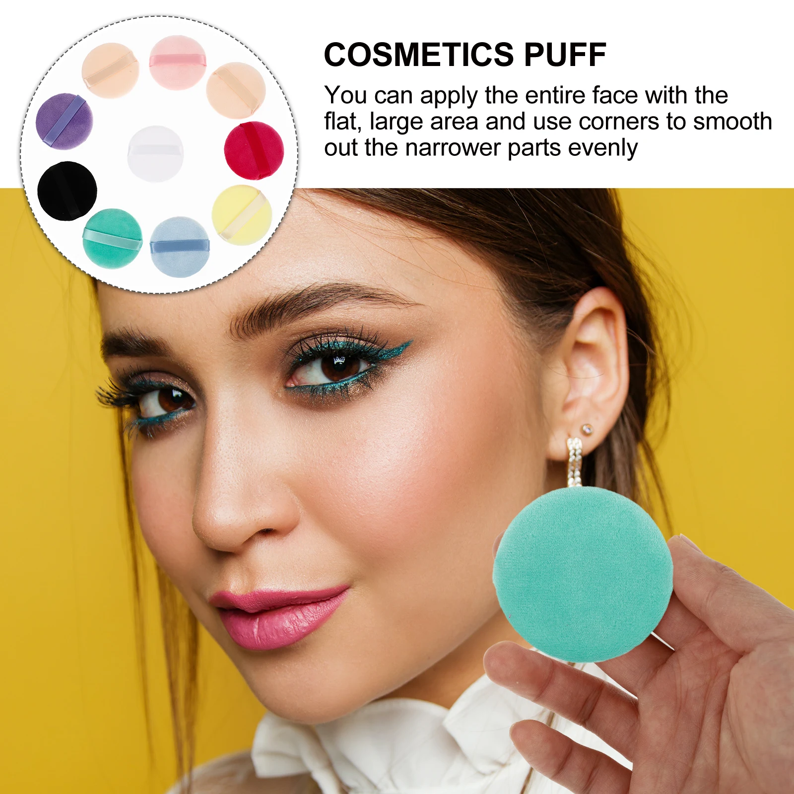 10 Stück Make-up-Pads für Mädchen, Gesichtskosmetik, Puff-Applikatoren, langlebiges, weiches Material für den täglichen Gebrauch, kleine Make-up-Puff, loses Puder-Pad