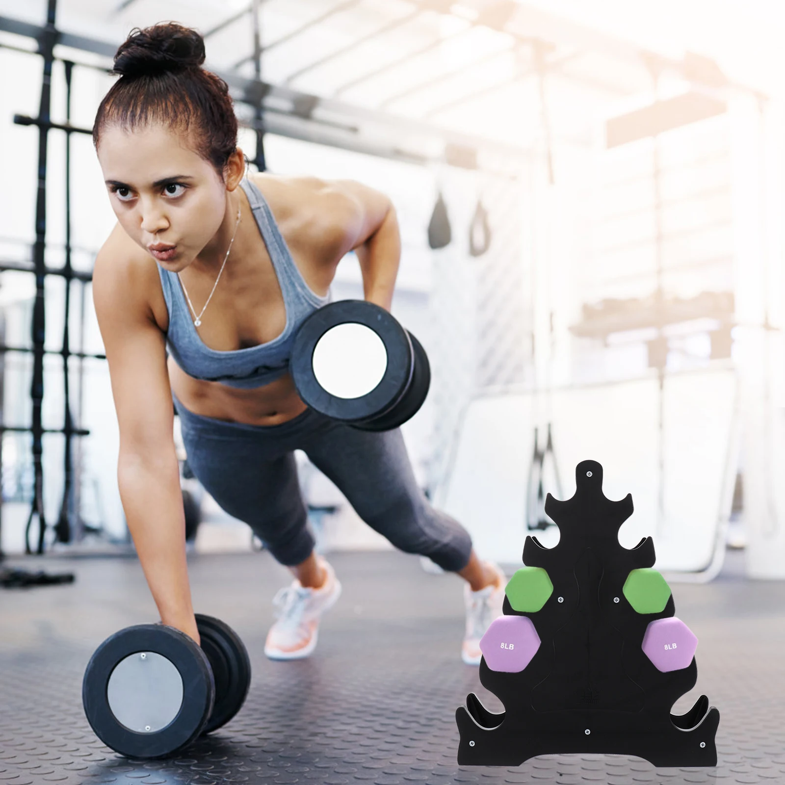 

Dumbbell Rack Dumbell Stand Storage Equipment Holder Dumbells Pp Strength Training Racks