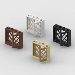 *Window 1x4x3 2nd*10pcs DIY enlighten block brick part No.60594+60607 Compatible With Other Assembles Particles