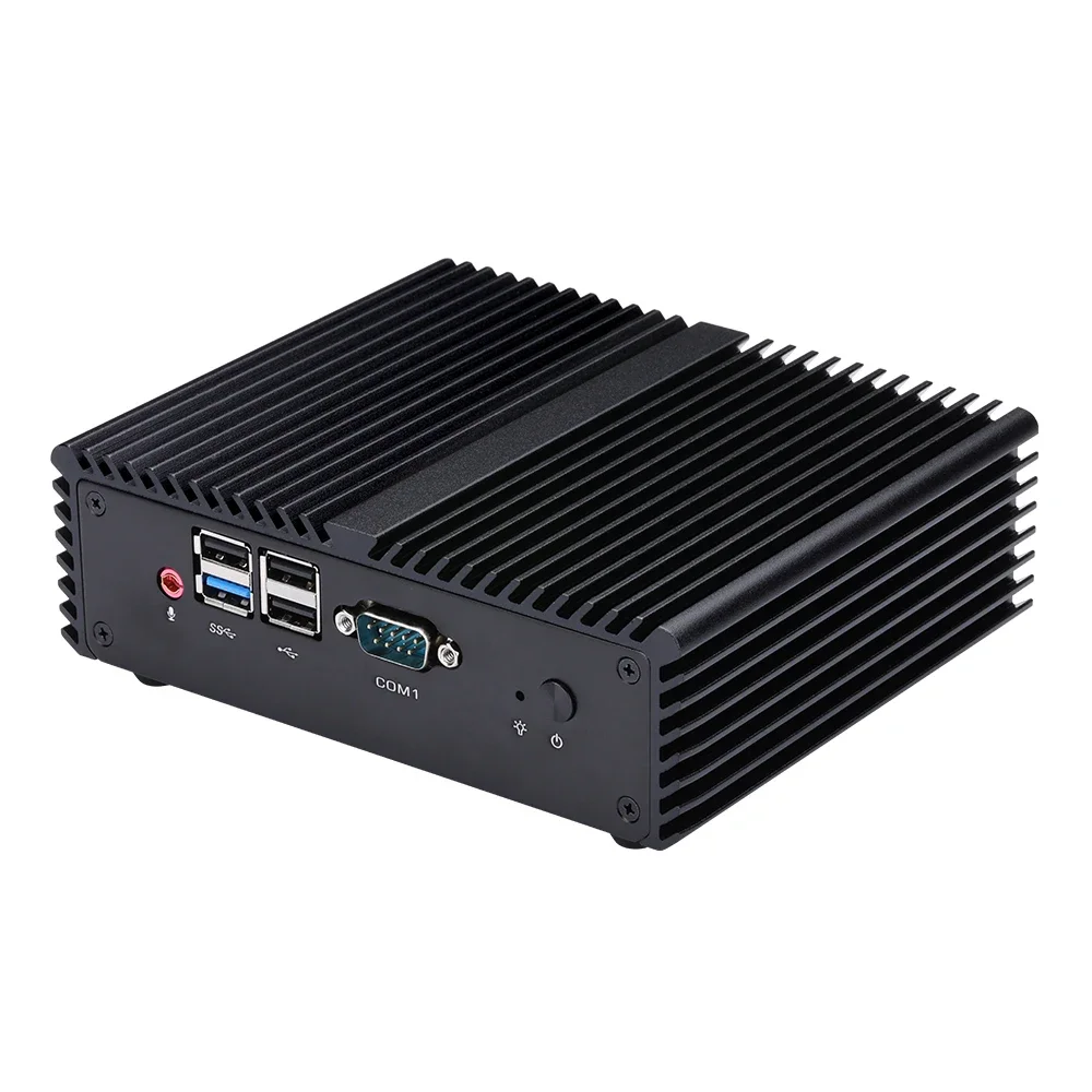 ViVaSDual LAN Fanless Indusrtial PC Bay Trail J1900 Quad Core Processor TDP 10W 4x RS232 X86 Mini PC Linux Win 7/8/10 VGA HD