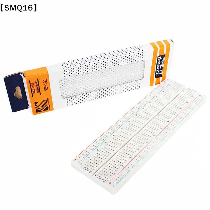 Breadboard 400/830 Tie-Points MB102 Solderless Bread Board PCB Universal Prototype Circuit Board DIY Test Board For【SMQ】