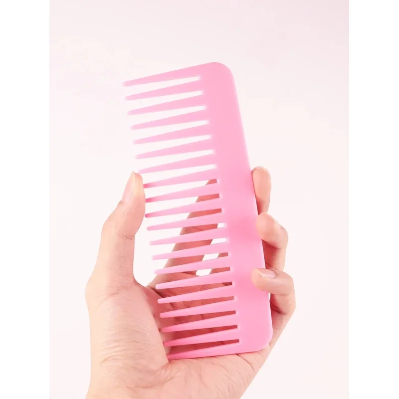 1 thick plastic heat-resistant, anti-static long-toothed, wide-toothed salon hairstyle comb, special for real hair wigs.