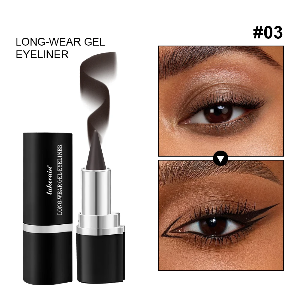 Eyeliner, cremige Textur, langlebig, wasserfest, mattschwarz, silberfarben, braun, Eyeliner-Stift, Make-up für Damen, Kosmetik