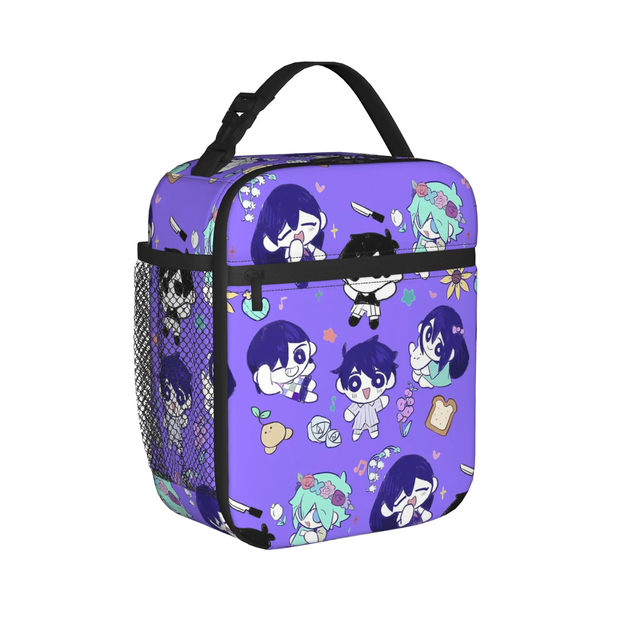 Omori Friends Game Thermal Insulated Lunch Bags for Picnic  Portable Food Bag Container Cooler Thermal Lunch Boxes