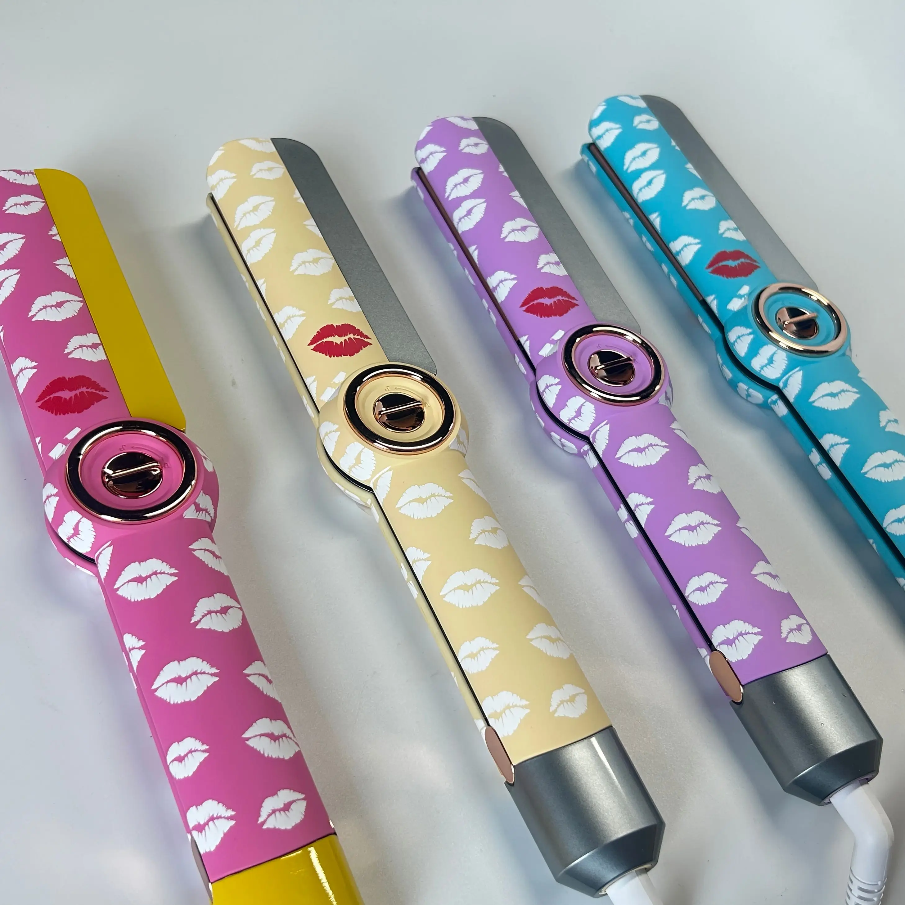 

Custom Infrared Plasma Hair Straightener & Curler 2-in-1 Water Transfer Flat Iron Personalized Electric Flat Iron with LCD