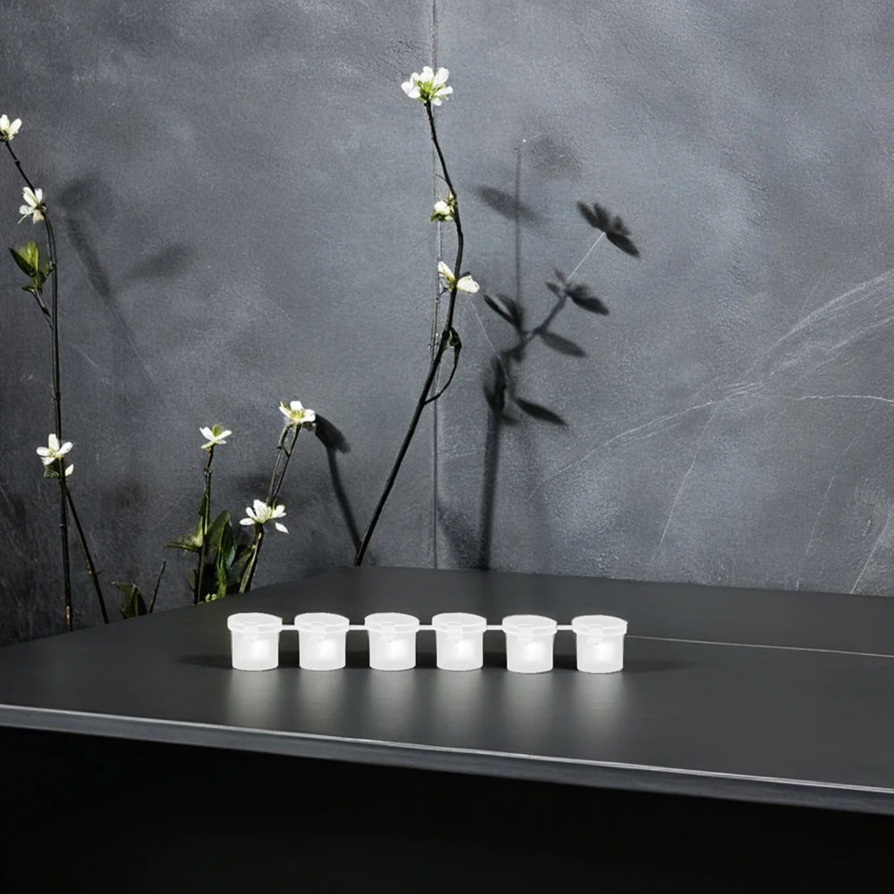 

8 Pcs Plastic Container Mini Holder for Painting Empty Watercolor Pans Clear Craft Containers Boxes Child