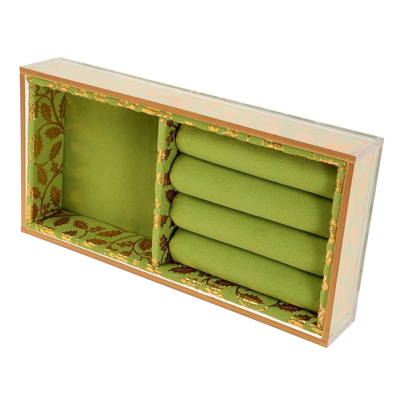 علبة عرض المجوهرات من قماش الأكريليك منظم قابل للتكديس للخواتم والأقراط والأساور والقلائد وحامل الأدراج #1