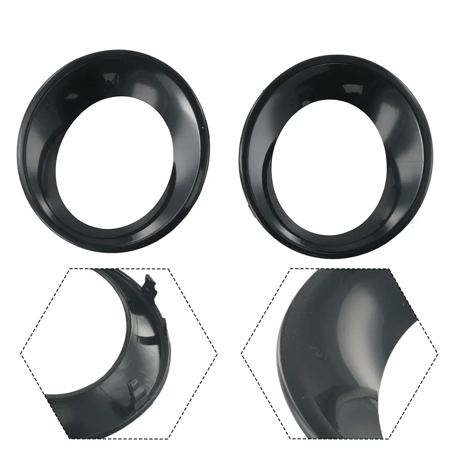 2PCS Bumper Fog Light Headlight Grill Cover Trim Fit For BMW X3 E83 LCI 2007-2010 51113423789 51113423790 - Image 4