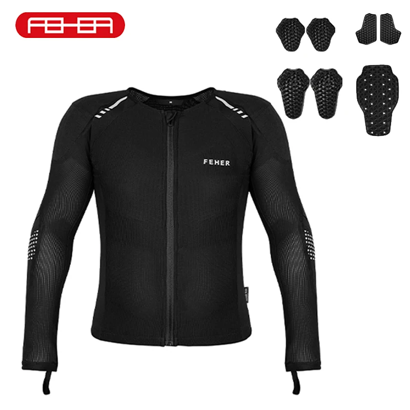 

FEHER Motorcycle Armor Jackets Man and Woman Summer High Light Reflection High Quality Riding Top Tear Resistant Moto Armor