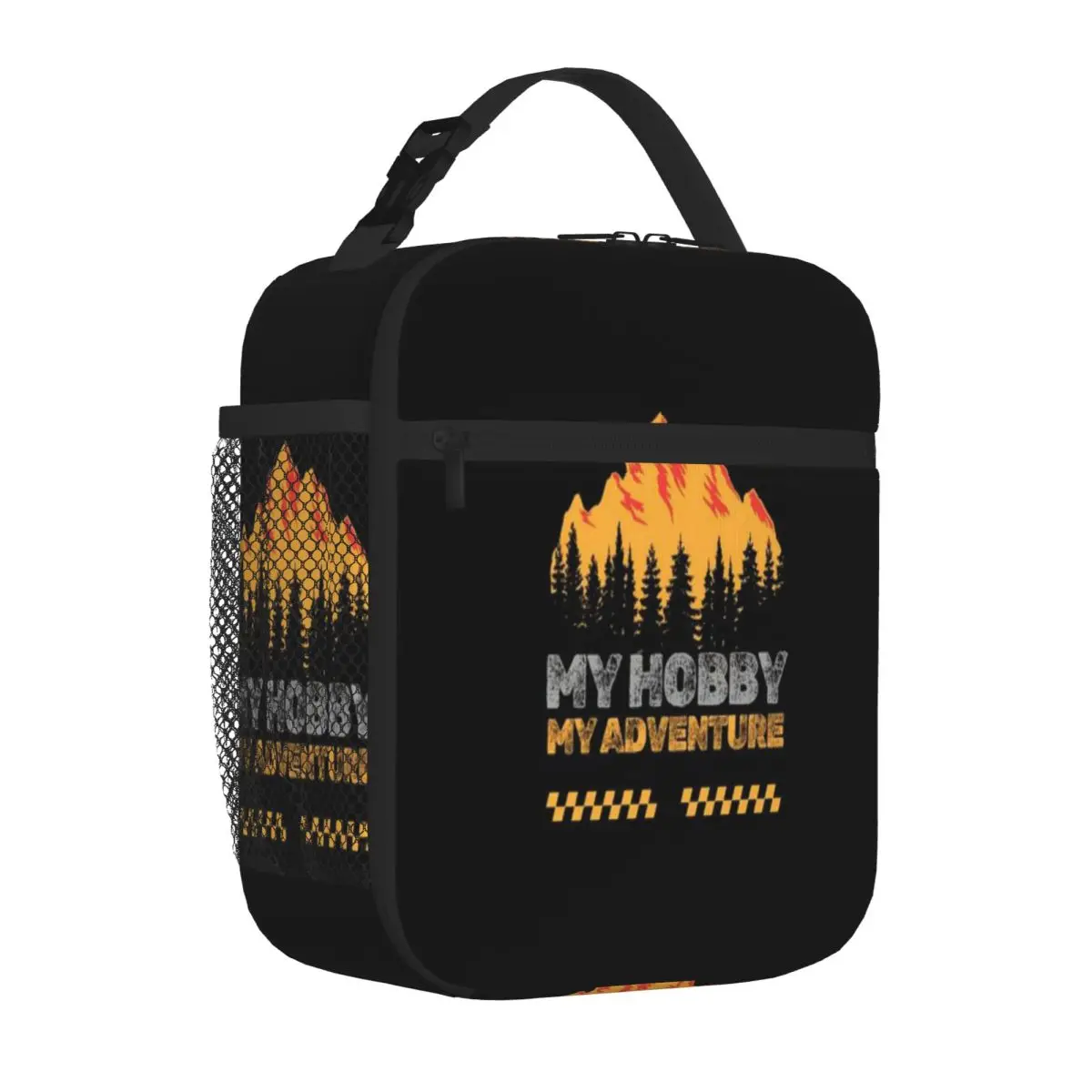 Hot Sale My Hobby My Adventure Mountain Nature Hiking Retro Vintage Design Minimalist Student Lunch Bag Office Break Cooler Tote