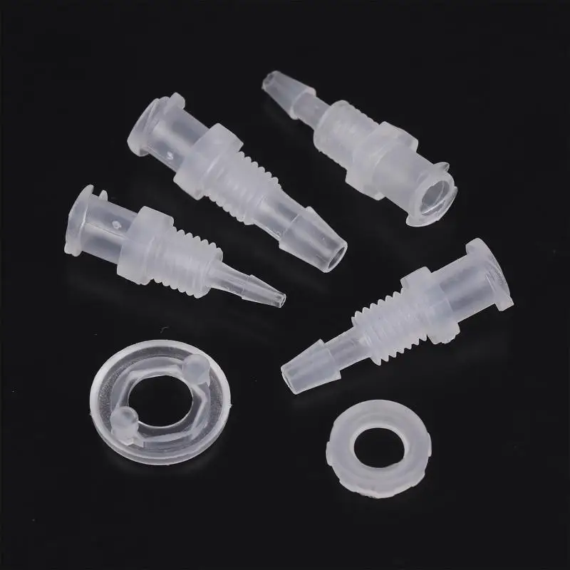 Luer Lock Adapter Straight Through Plate PP Plastic Air Valve Pipe Subpackaging Instrument Syringe Air Tube Adapter