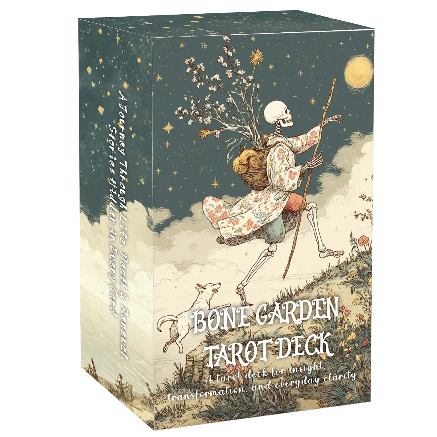 78 cartes de tarot, 13x8 cm, jeu de tarot Bone Garden, beauté végétale vintage, récit de histoires paisible, comprend un manuel papier, jeu de cartes