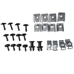 26pcs Under Cover Undertray Engine Fixing Clips Shield Trim Panel Screw For Audi A4 B8 A5 Q5