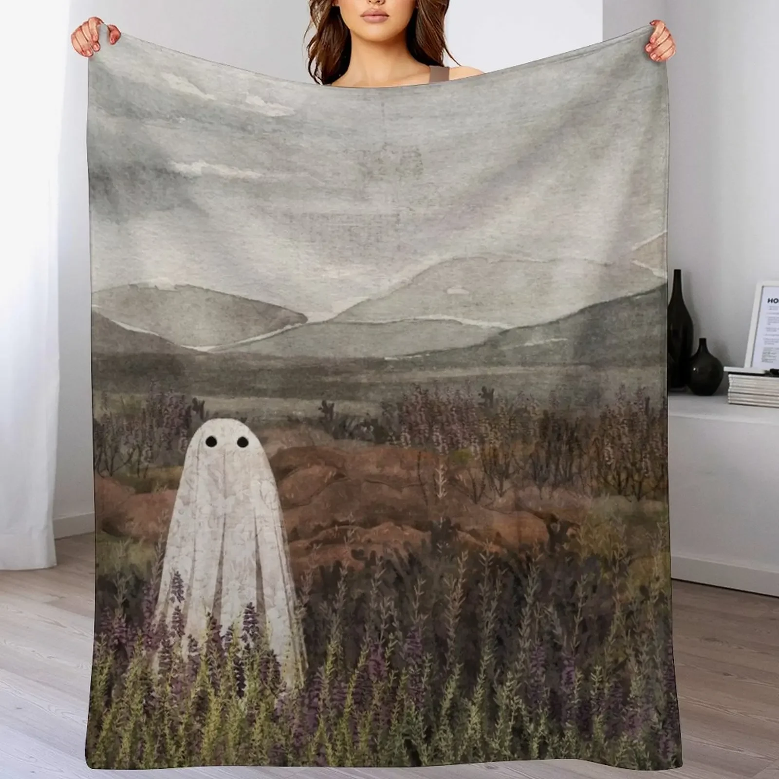 

Heather Ghost Throw Blanket Ultra Plush Cozy Blanket for Napping Sleeping