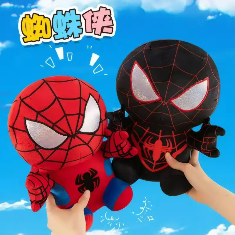HOT Selling Anime Spider Man Plush Doll Kawaii Cute Cartoon Red Black Stuffed Doll Home Room Decor Peluche Pillow Birthday Gift