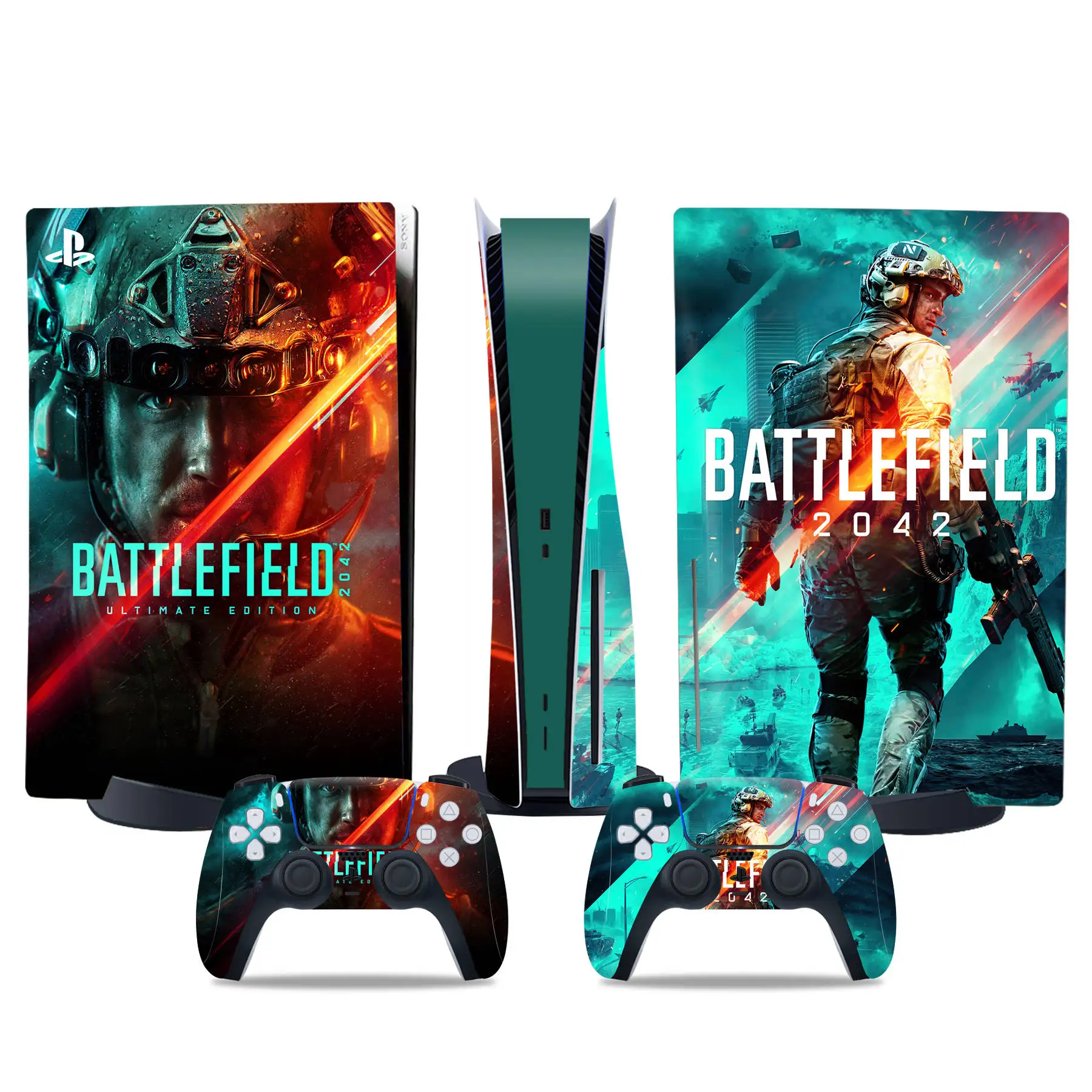 Battlefield 2042 for PS5 disc Skin Sticker for Disc Console Full Vinyl Protective Faceplate skin sticker