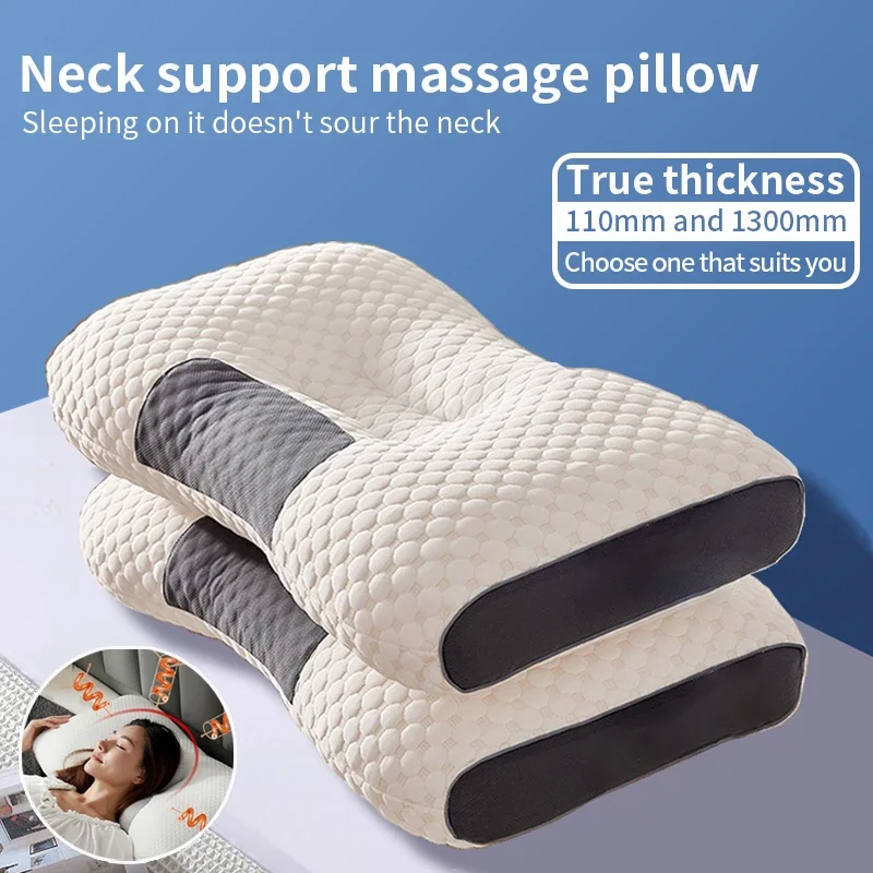 2023 Neues Nackenkissen hilft beim Schlafen und schützt den Hals, orthopädisches Haushalts-Sojabohnenfaser-Massage-SPA-Kissen zum Schlafen