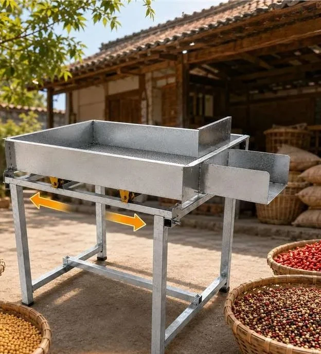 New pepper and pepper screening machine Household rapeseed sesame wheat grain grading and discharging hand push screen