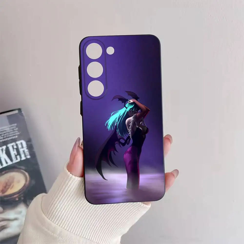 M-Morrigan A-Aensland Funda de teléfono para Samsung Galaxy A73,72,51,53,52,71,22,5G,Note,J7,8,9 Funda negra suave