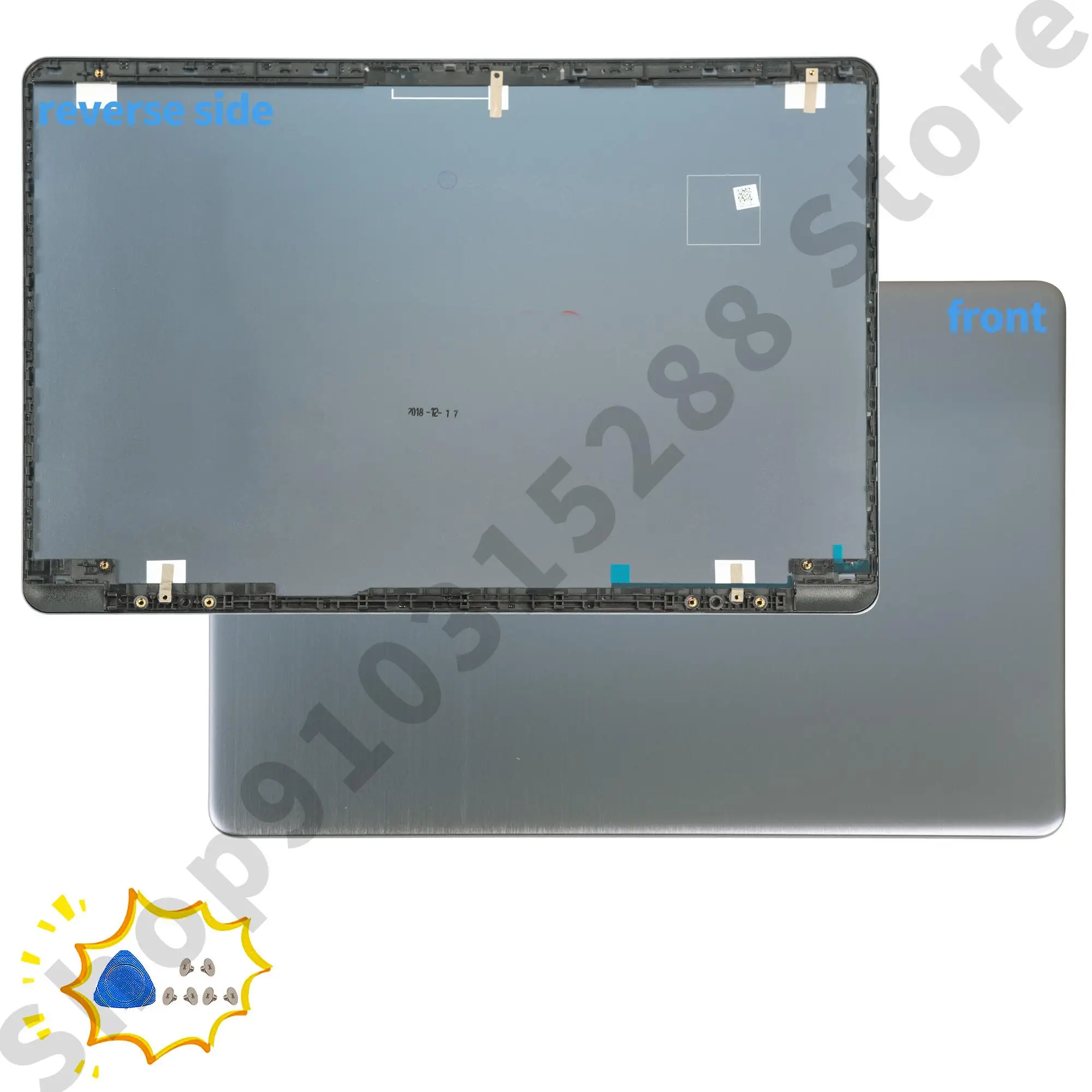 Teile für vivobook s510u a510 a510u x510 f510u s510 f510 s5100 Metall-LCD-Rück abdeckung/Lünette/Scharniere Gehäuse Gehäuse Reparatur 15,6 Zoll