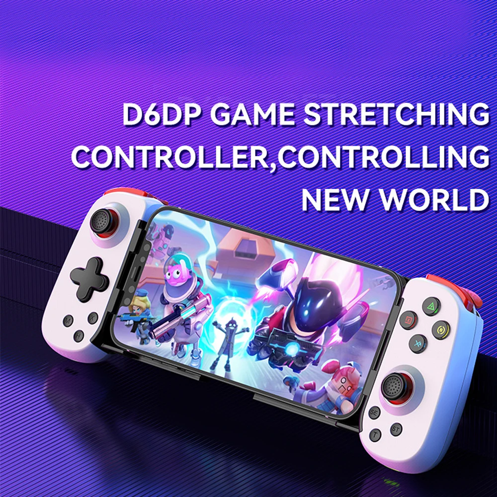 D6DP Gamepad wireless Stretching Controller di gioco allungabile Maniglia Bluetooth Pad per telefono Android Gamepad Accessori di gioco