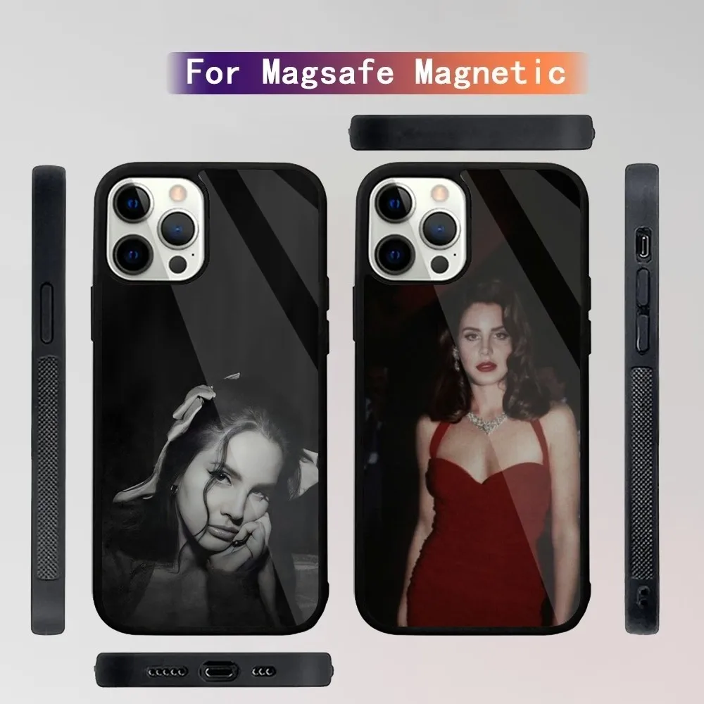 L-Lana Del Rey Singer  Phone Case For iPhone 15,14,13,12,11,Plus,Pro,Max Mini Magsafe Magnetic Wireless Charging