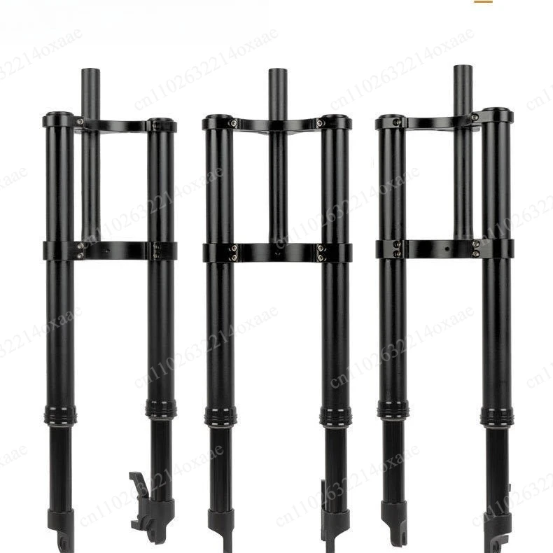 20 Inch Air Fork Suspension 135MM Axle Snow Bike Downhill Double Crown Shock Fat Bicycle Inverted Forks  (Air Pressure)