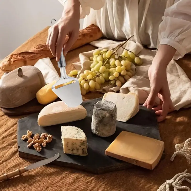 Cheese Slicers For Block Cheese Stainless Steel Cheese Peeler Slicer Handheld Cheese Slicer Heavy Duty Kitchen Cheese Slicers