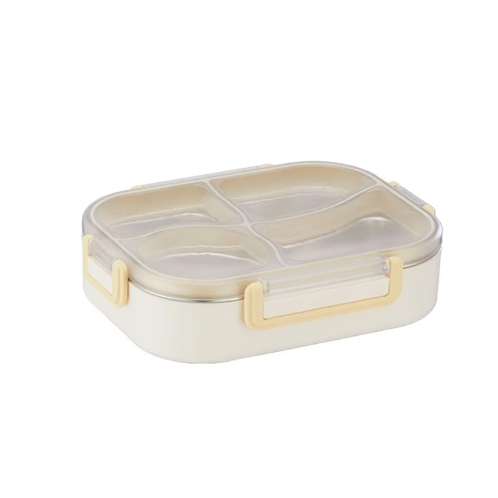 

900/1400ML Stainless Steel Lunch Box Detachable Divided Food Storage Container Rectangular Large Capacity Compartment Lunch Box