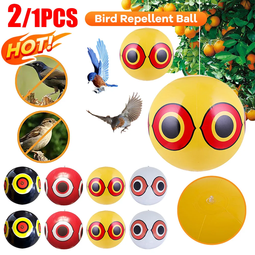 

1/2pc Bird Repellent Ball Orchard Repellent Balloons Inflatable Scare Eye Balloons Outdoor Repeller Pest Inflatable Ball Hunting