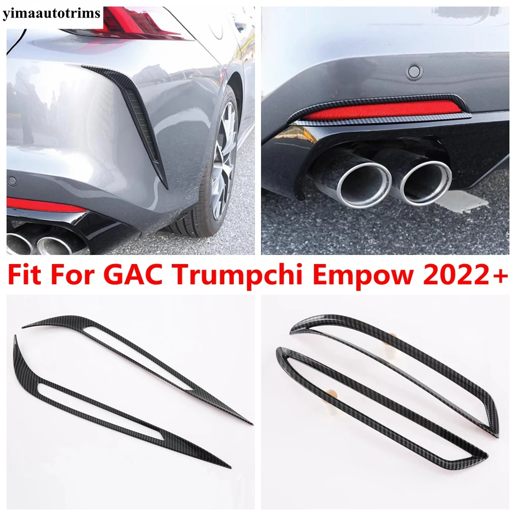 Rear Fog Light Lamp Frame / Bumper Wind Knife Blade Splitter Spoilers Cover Trim Accessories For GAC Trumpchi Empow 2022 - 2024 