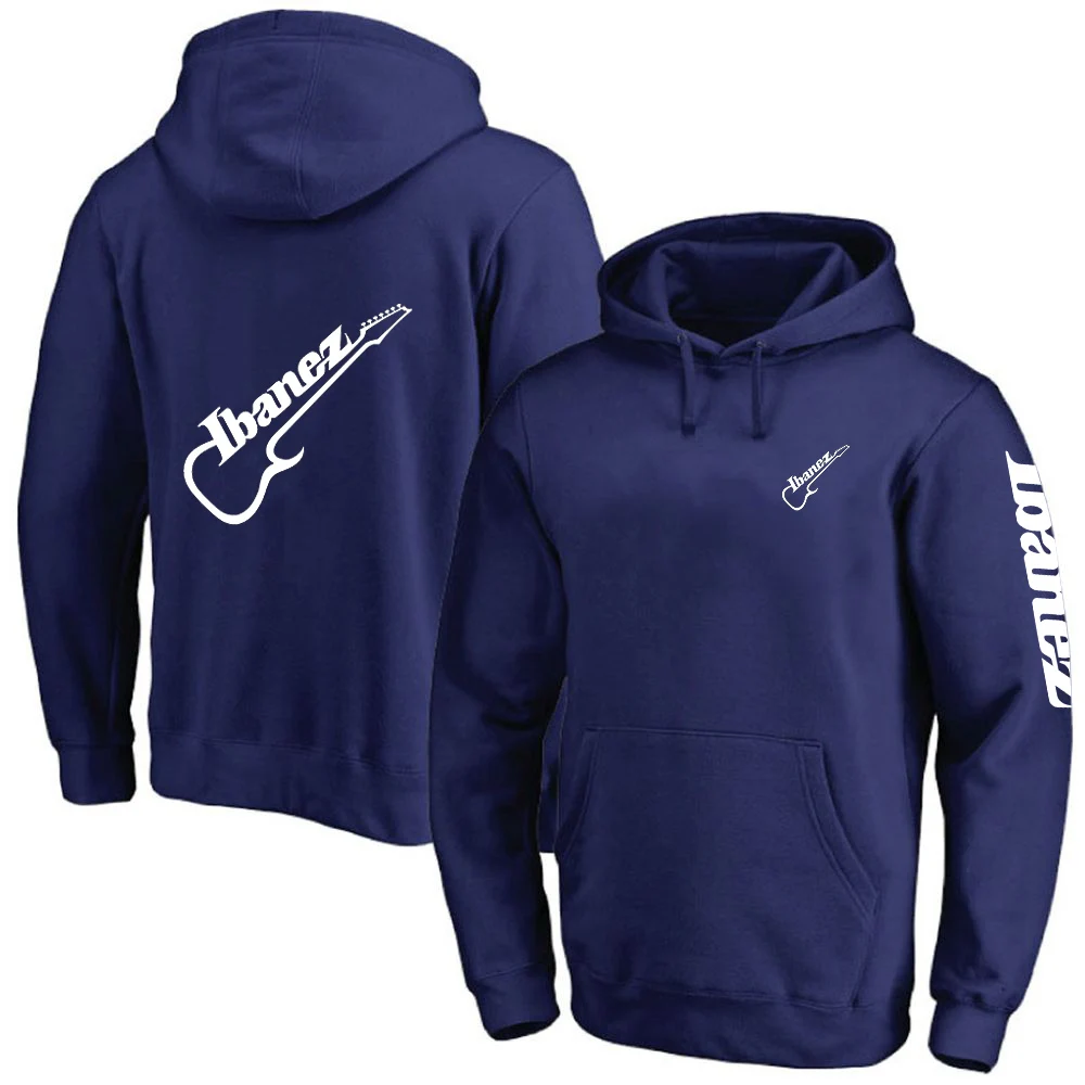 Ibanez Guitar Logo 2024 Men New Fashion Printing Solid Color Hoodies College Harajuku Comfortable Casual Pullover Sweatshirts