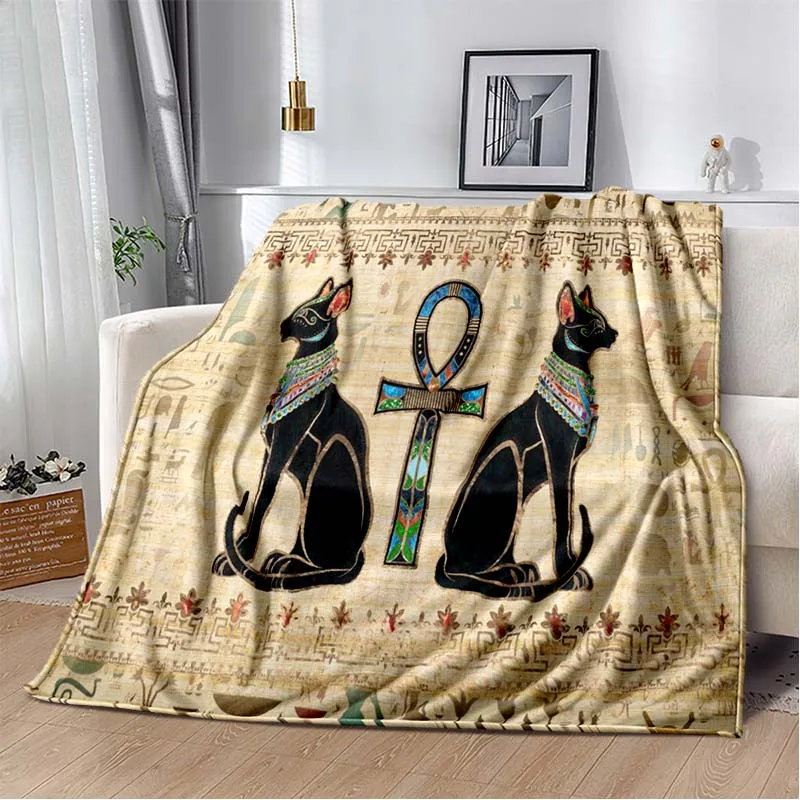 Ancient Egypt Egyptian God Throws Blanket Sofa Blanket  Bedroom Living Room Decoration Blanket for Bed Picnic Blanket