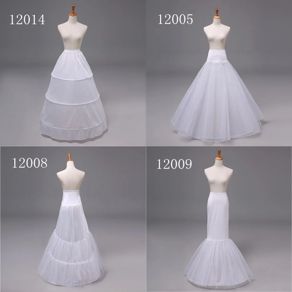 Line/Trail Ballgown Gaun Pengantin Petticoat Memetiknya Crinoline Rok Slip