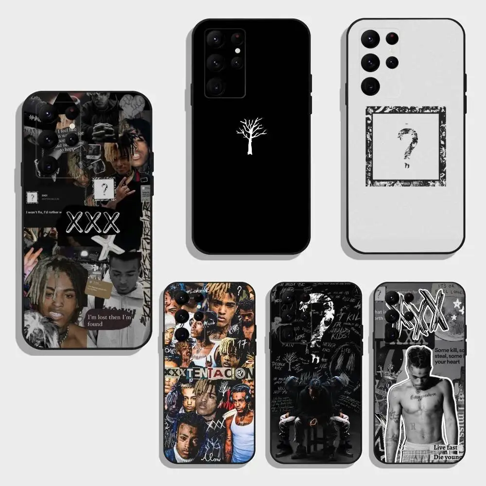 

Rapper X-XXXTentacionS Phone Case For Samsung S25,S24,S21,S22,S23,S30,Ultra,S20,Plus,Fe,Note,5G Black Cover