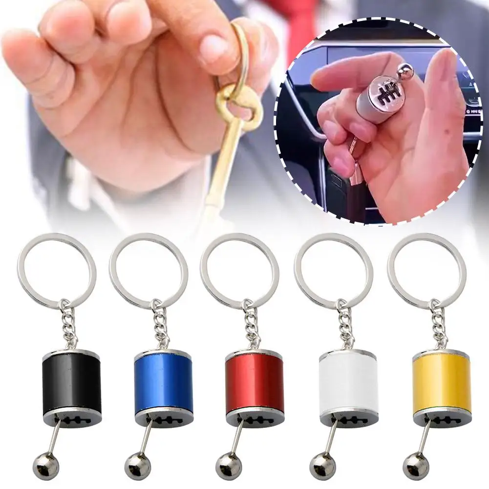 Creative Auto Part Model Gear Box Keychain Six-speed Lever Chain Keyring Keyrings Shift Keyfob Manual Transmission Key S4D1