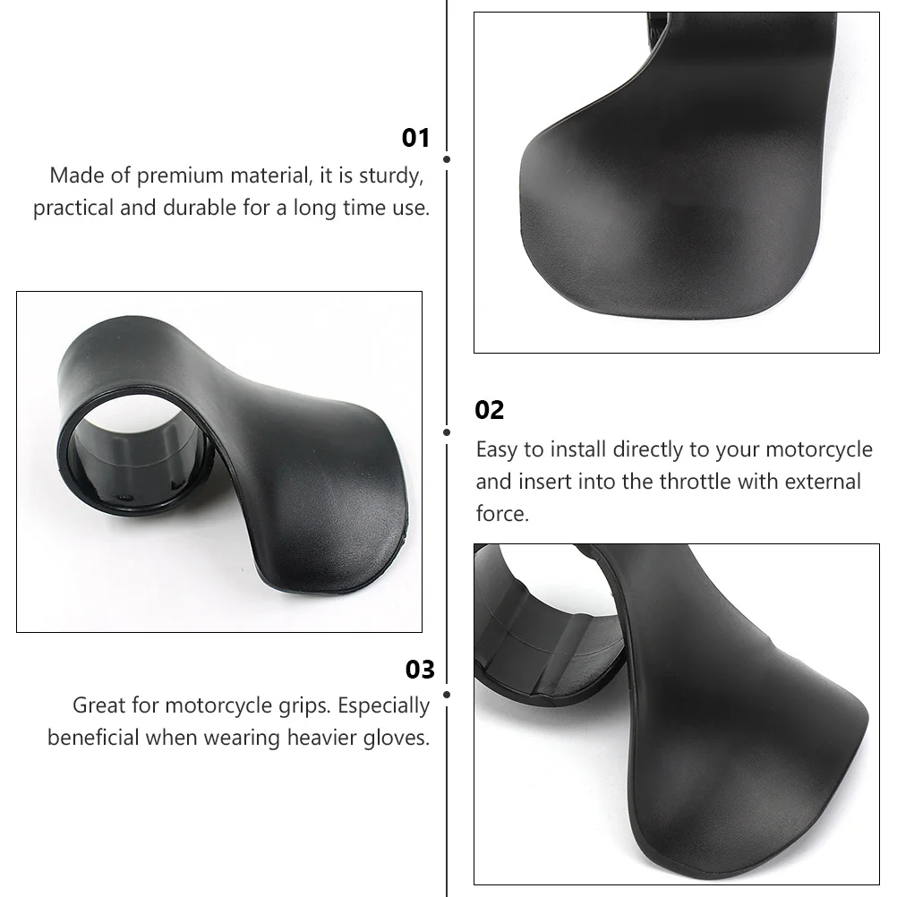 

2Pcs Oil Gate Clamp Throttle Assist Motorcycle Wrist Rest Grip Black Ergonomic Cruise Control Reduce Hand Fatigue