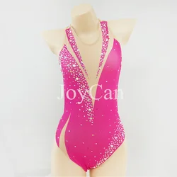 JoyCan Swimming suits Girls Women Pink Synchronized Swimming Wear for Competitiion BD7027