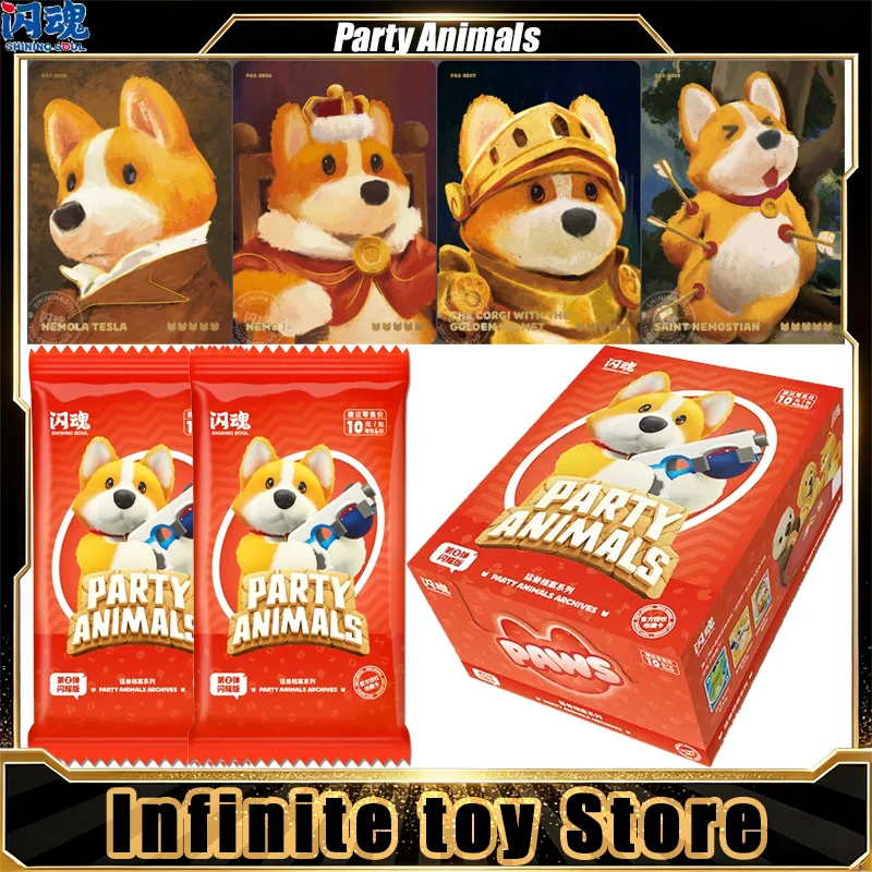 SHINING SOUL Party Animals Card Vol.2 Genuine Anime Trading Cards Collection Set Board Game Holiday Toys Birthday Gifts