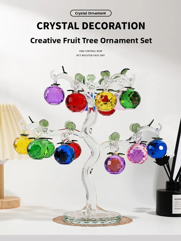 

Cisas Peaceful Creative Crystal Tree Ornament Living Room Simple Wedding Gift Home Decorations Chinese Sle