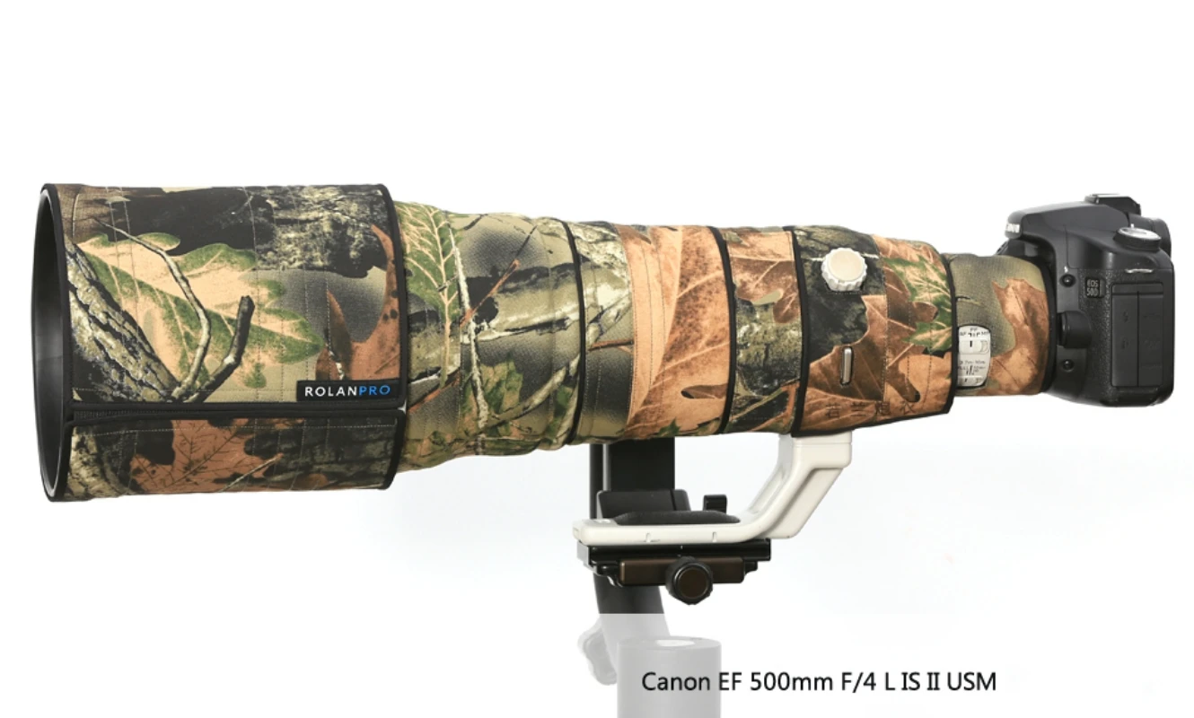 Imagem -02 - Rolanpro Lens Capa para Canon ef 500 mm Camuflagem Lens Clothing Rain Cover Lens Sleeve Guns Case f l is ii Usm