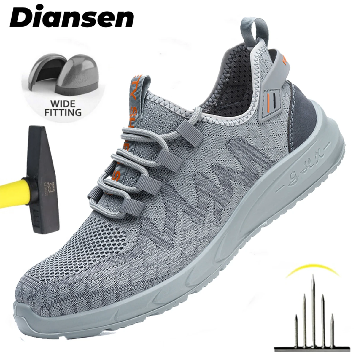 Comfortable Men Work Boots Safety Steel Toe Shoes Male Anti-smash Puncture-Proof Workers Sneakers Safety Shoes Work Shoes
