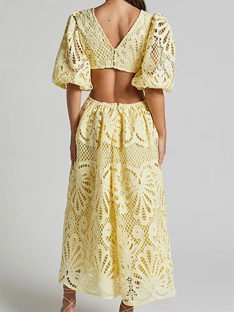 Robe de soirée trapèze courte découpée, col en v, classique, robes de bal d'anniversaire personnalisées