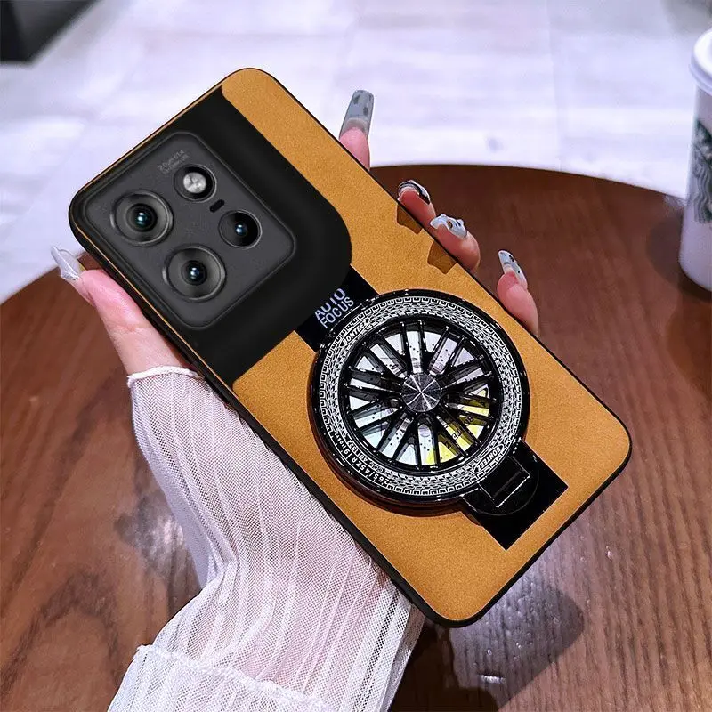 

For Motorola Moto Edge 50 Neo x50 Ultra 60 pro 70 60 fusion 60s G55 G45 Sheepskin Shockproof magnetic Holder Stand Case Cover